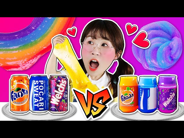 真假食物挑戰之到底是真的飲料還是飲料冰凍黏土呢!don’t choose the wrong drinks slime challenge 小伶玩具 | xiaoling toy